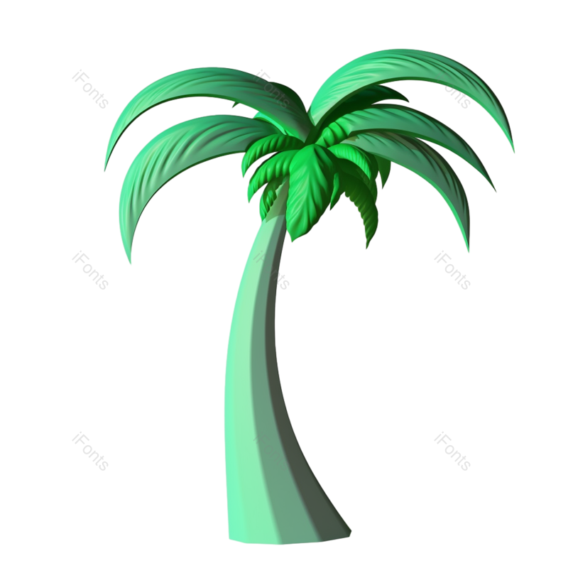 图标图片,元素元素,椰子树PNG,3D免抠素材